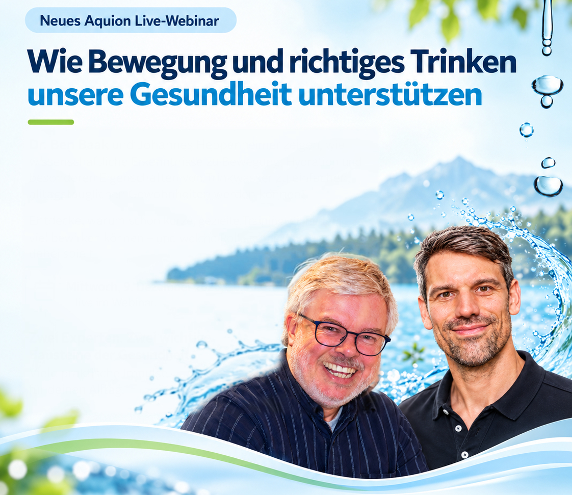 Live-Webinar: Wie Bewegung und richtiges Trinken unsere Gesundheit unterstützen