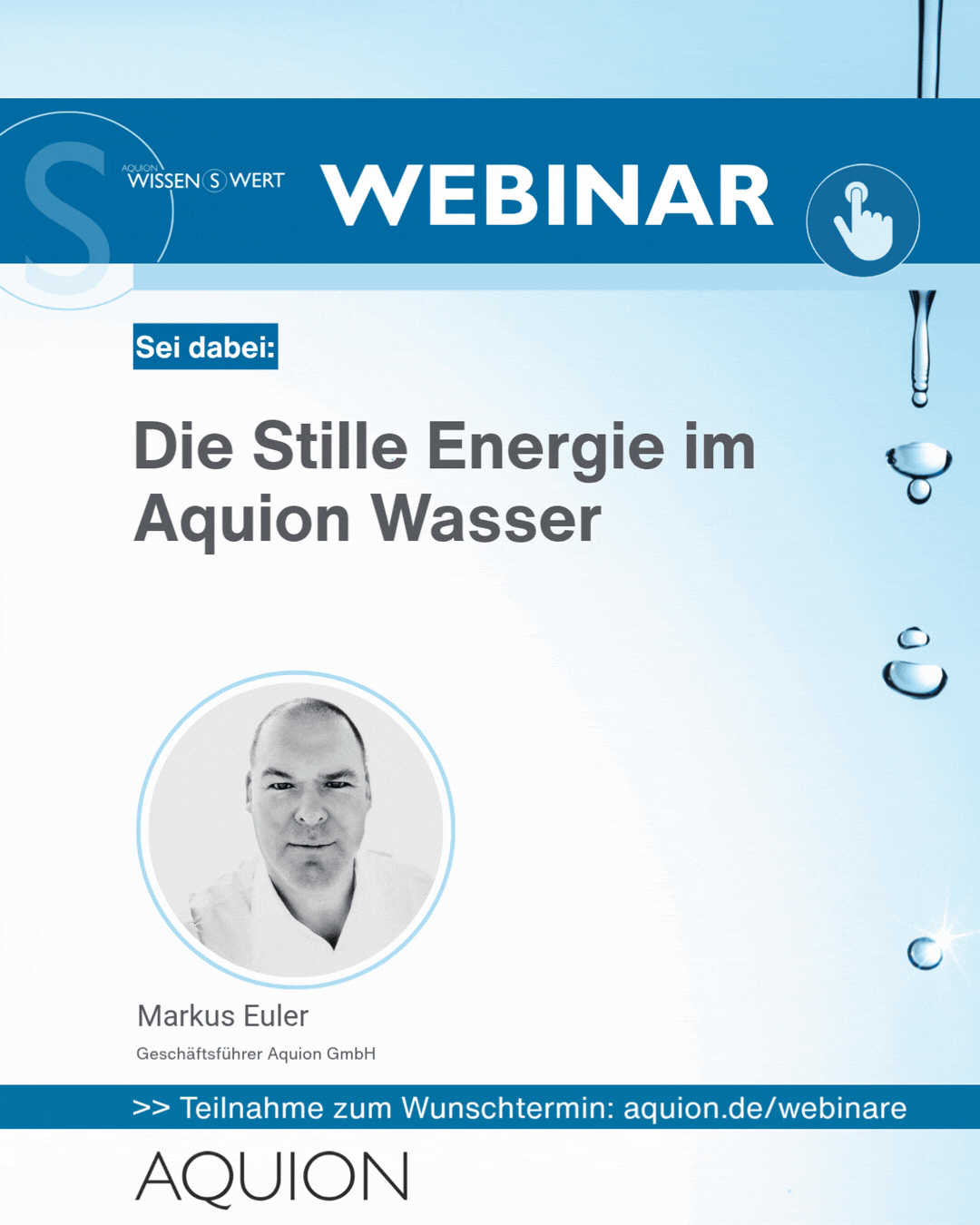 WEBINAR auf Knopfdruck "Die Stille Energie im Aquion Wasser"