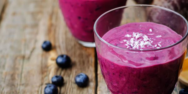 Smoothie mit Heidelbeeren